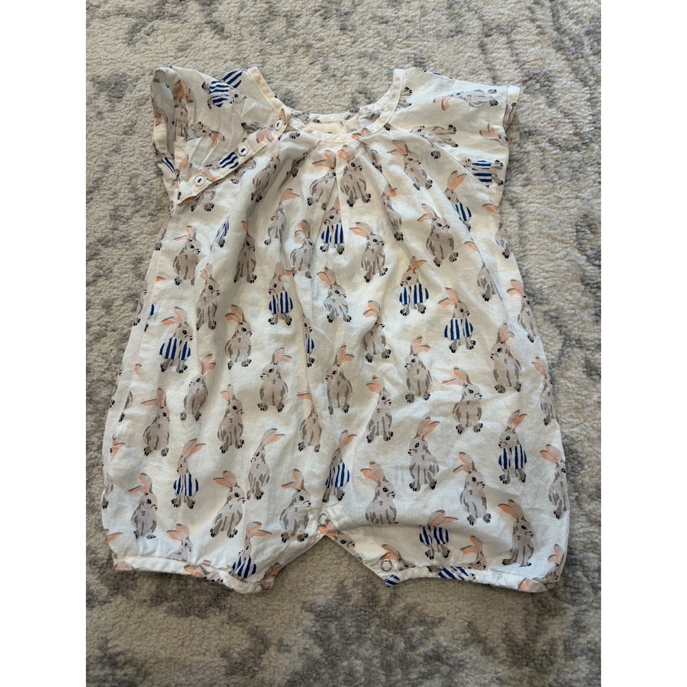Le Petit Lucas Du Tertre Bubble Romper Bunny Rabbit One Piece 12 - 18 months
